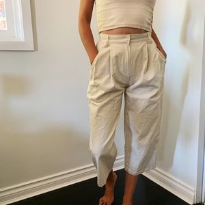 Oak + Fort pleated pants/culottes